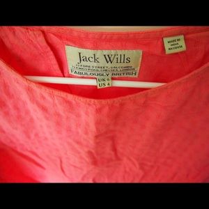 Jack Wills Eyelet Pink T-Shirt with Open Back